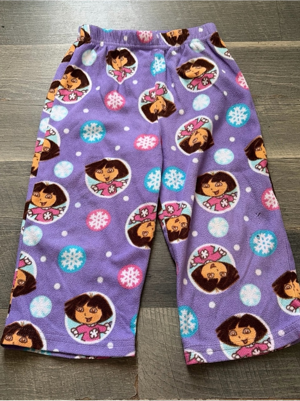 Nickelodeon‎ Dora Purple Fleece Pajama Pants Girls Cartoon Winter Size 3T